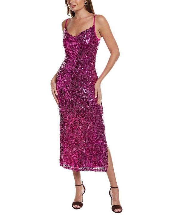Taylor Dresses & Skirts - Taylor Womens Stretch Sequin Maxi Dress  10  Pink